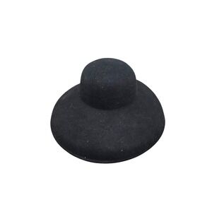 Wide-Brim 100% Wool Black Felt Hat Women Classic Design Elegant & Stylish Headwe